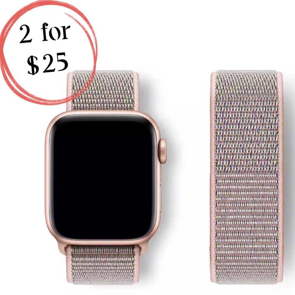 Pink Sand Sport Loop Band for Apple iWatch - Picture 2 of 6